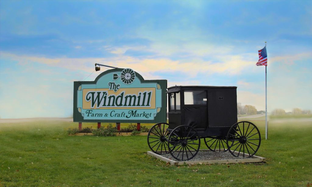 Windmill Farm and Craft Market sign