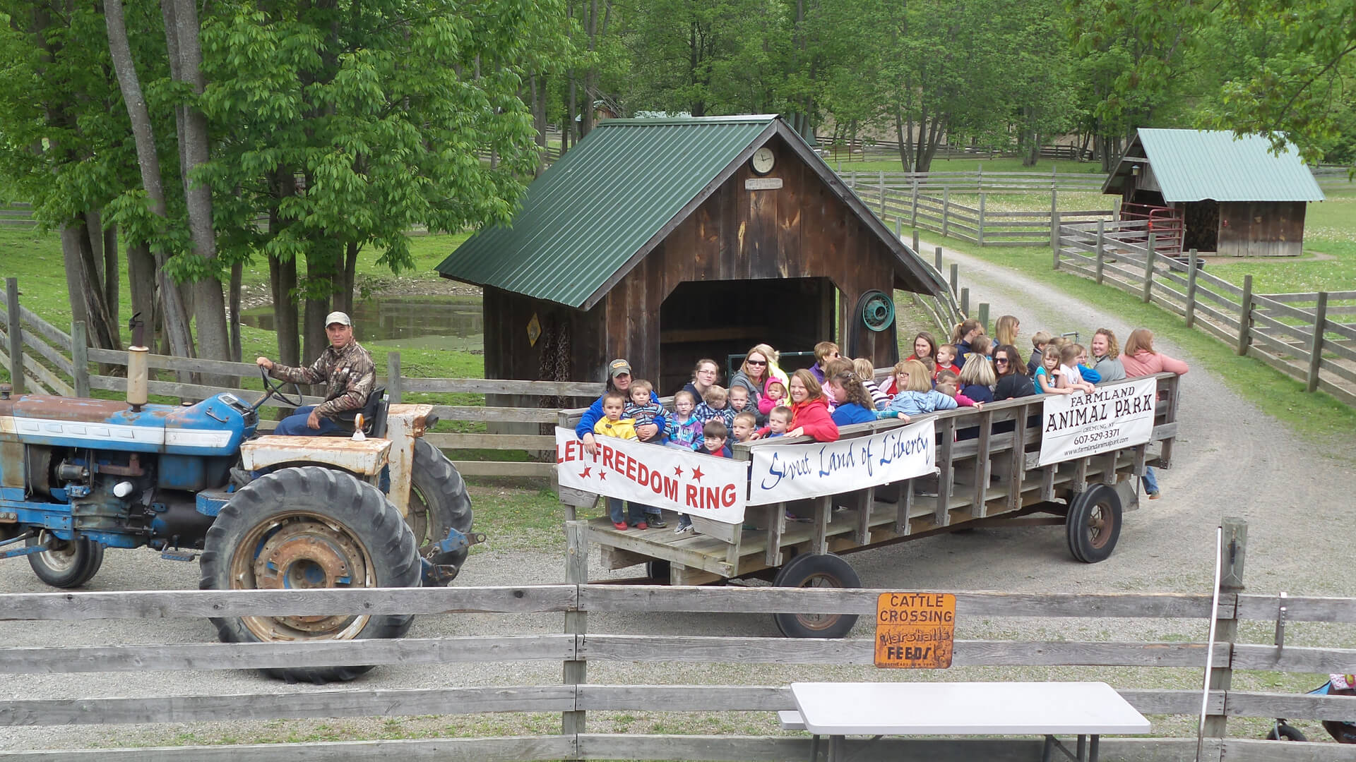 Wagon Ride at Farmland Animal Park